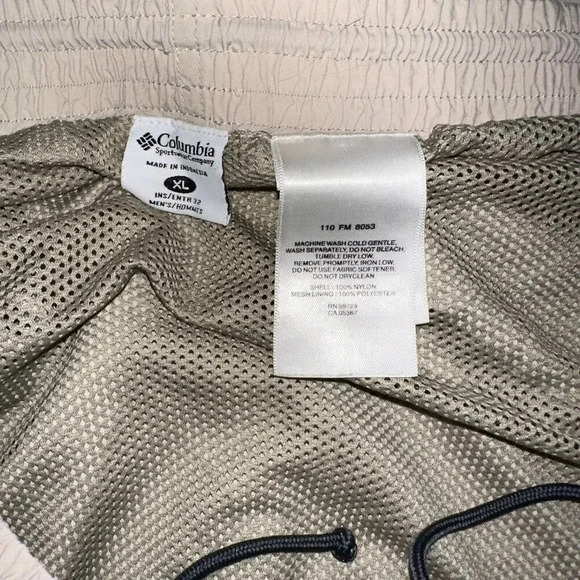 Columbia PFG Men’s Omni-Shade Pull-On Lined Convertible Pants Shorts Tan Sz XL - Picture 6 of 7